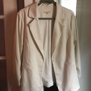 Off white cotton blazer